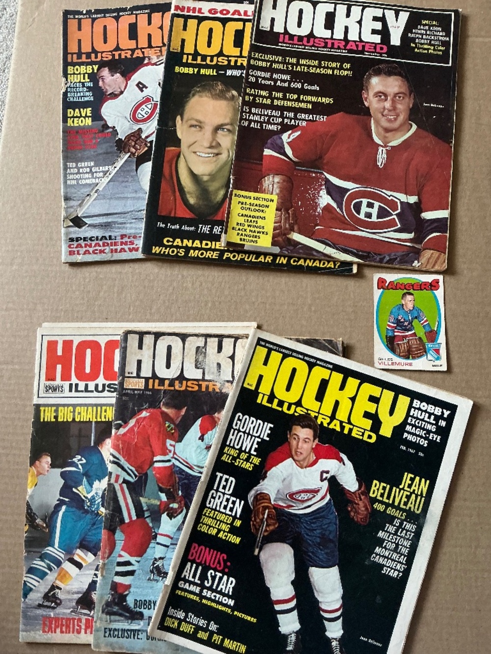 Vintage Hockey Illustrated Magazine Lot of 6 1965-67 NHL